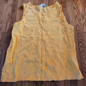 Yellow silk top
